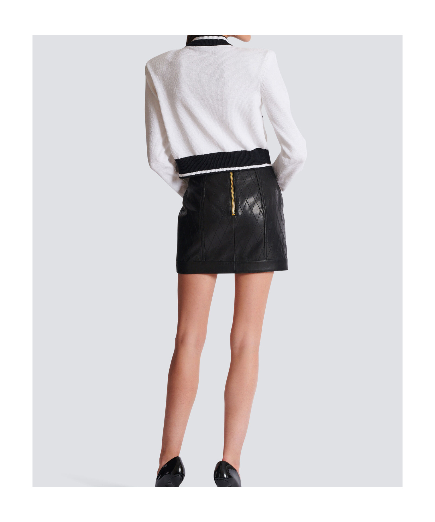 Balmain Signature Logo-embroidered Cardigan In White