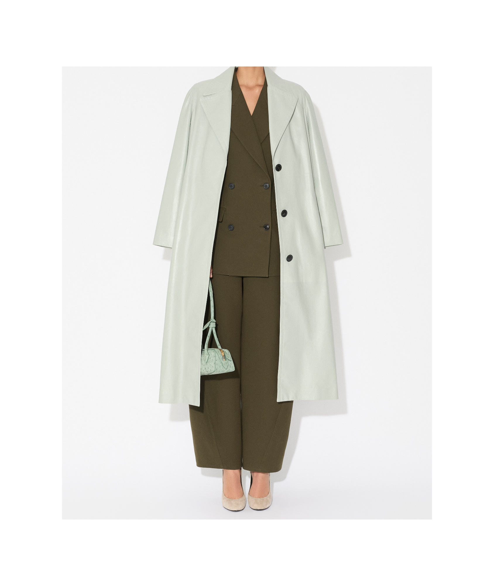 Alaïa Cotton-poplin Barrel-leg Pants In Brown