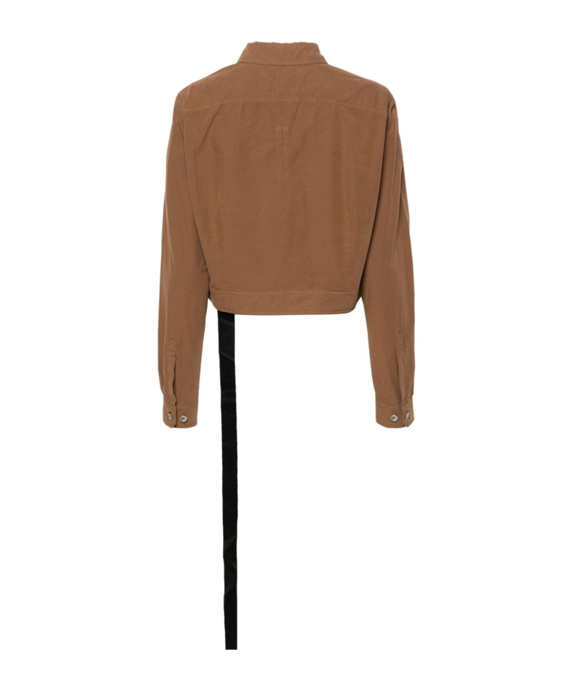 Rick Owens Drkshdw Cut-out Cropped Jacket In Brown