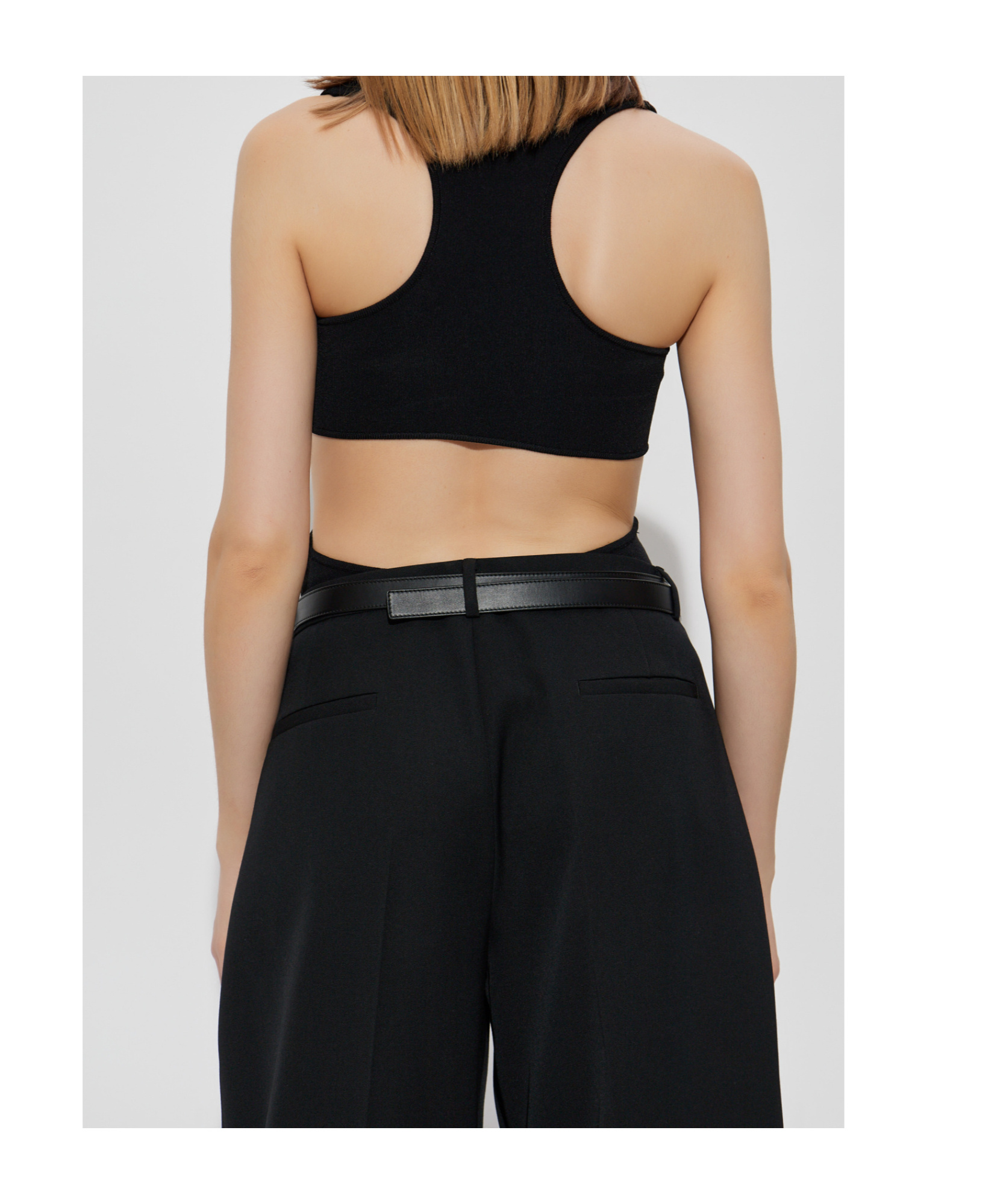 Courrèges Bodysuit With Straps In Black
