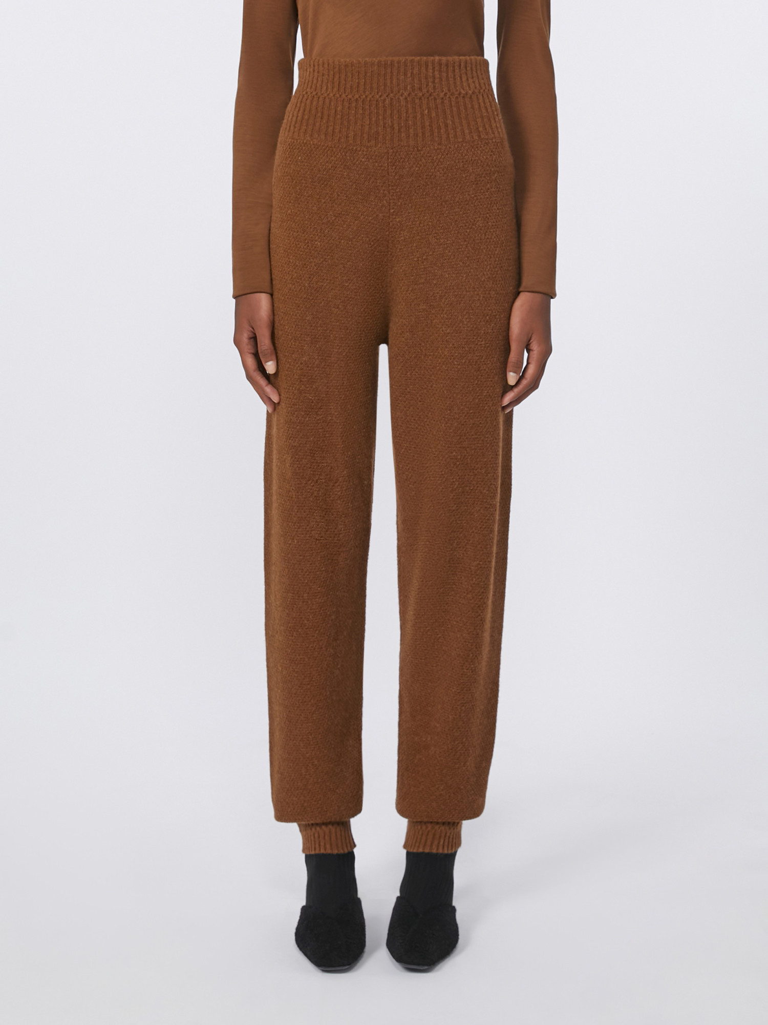 Max Mara Camel Jogging Trousers In Brown