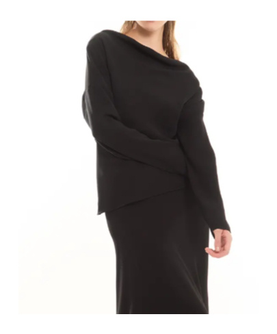 P.a.r.o.s.h Cowl-neck Blouse In Black