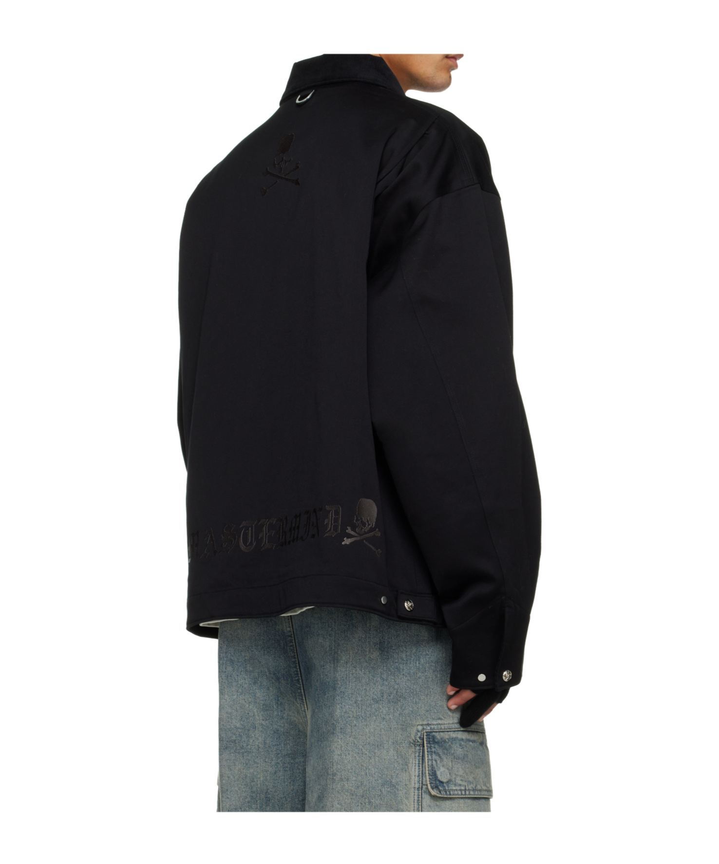 Mastermind Japan Waterproof Cotton Satin Casual Jacket In Black