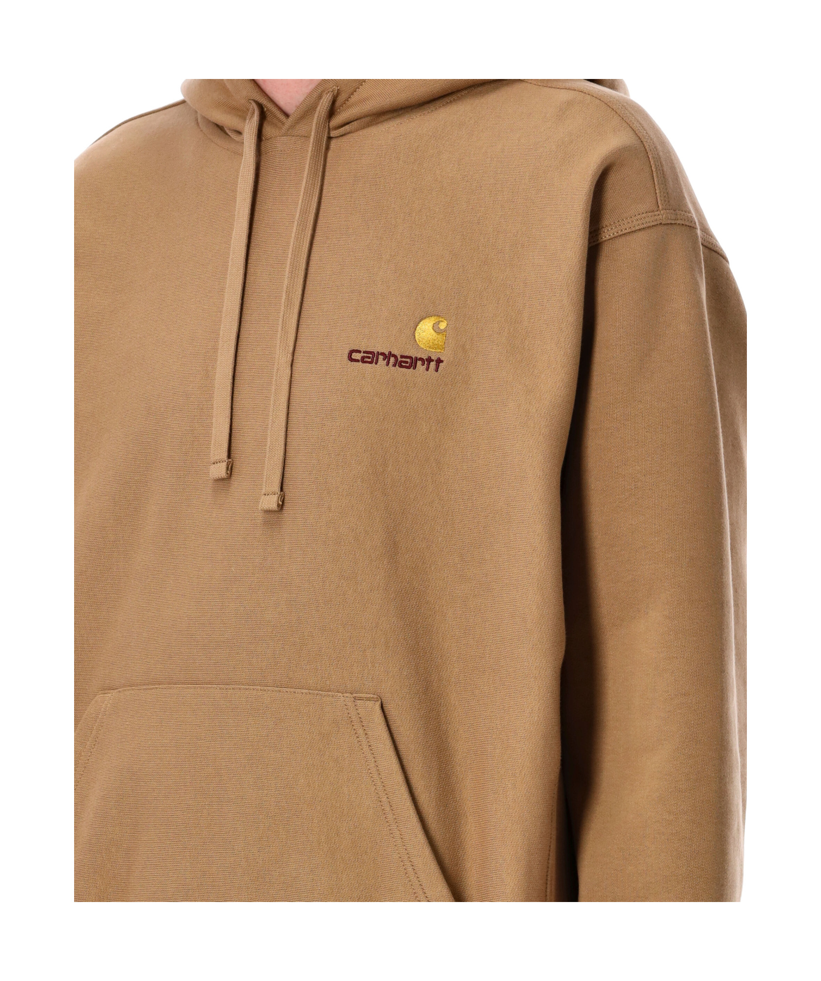 Carhartt Hooded Sweatshirt Kangaroo Pocket In Brown