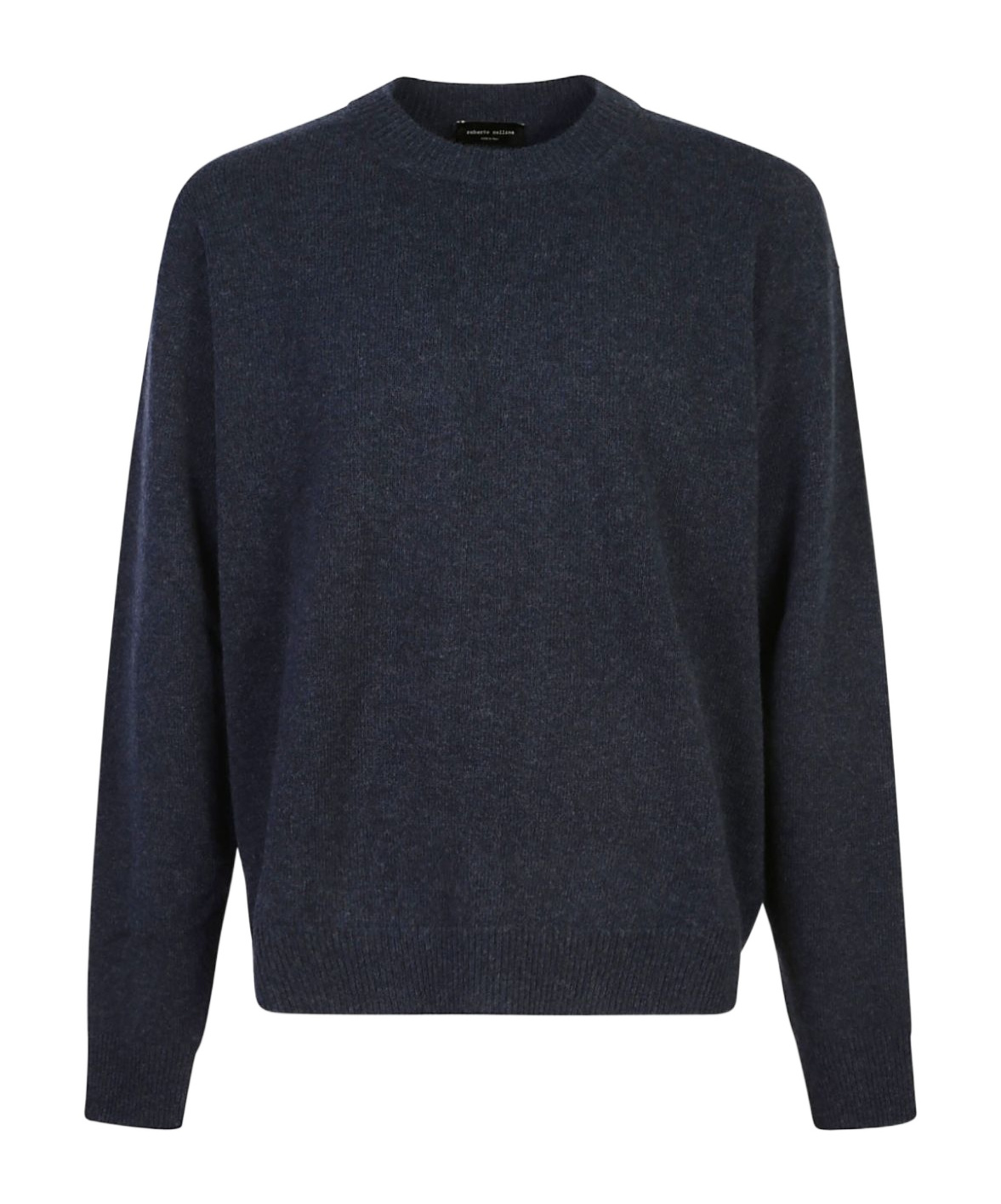 Roberto Collina Crewneck Knit Sweaters In Black