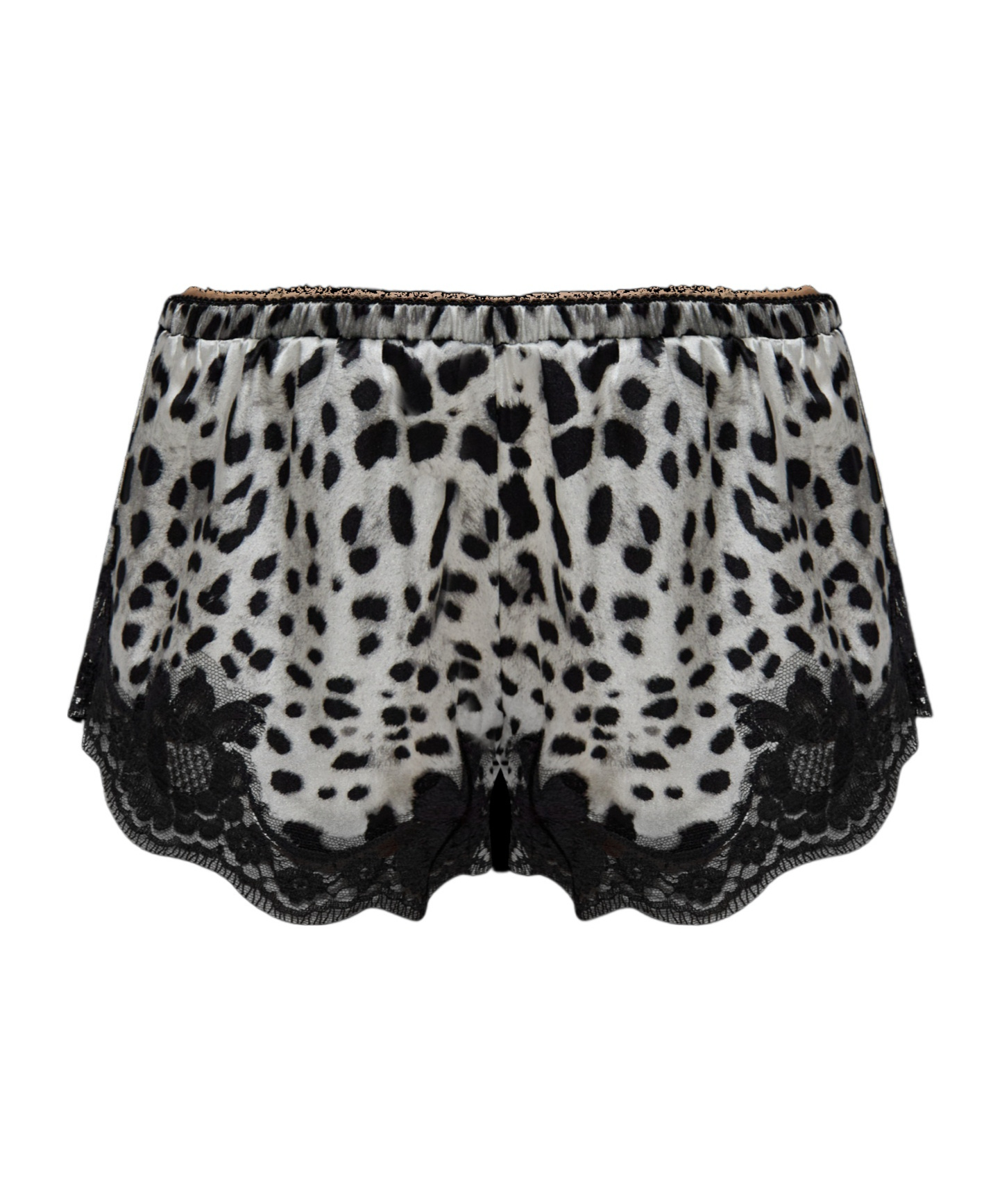 Dolce & Gabbana Animal Pattern Underwear Shorts In Black