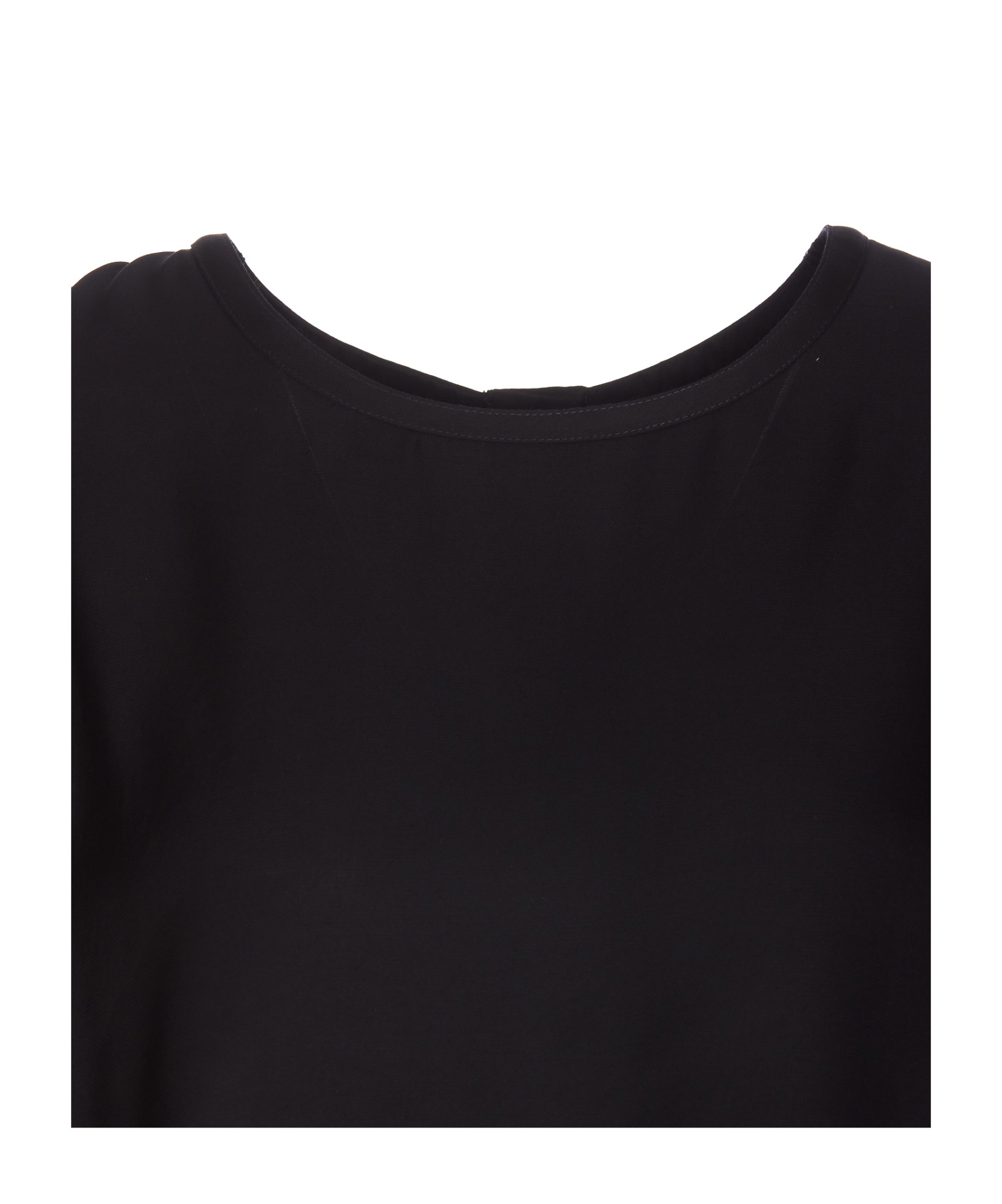 Pinko Drop-shoulder Cropped Blouse In Black