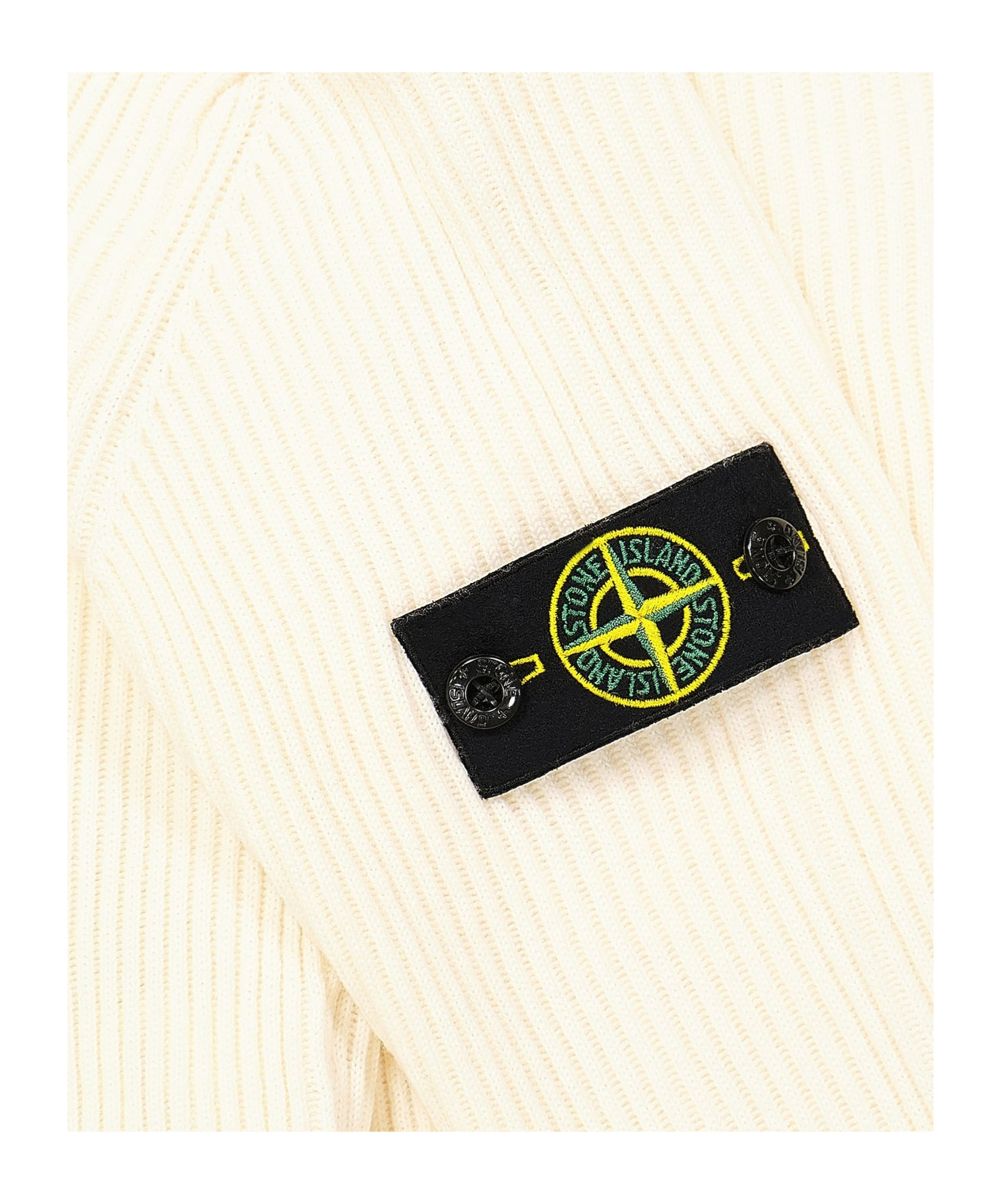 Stone Island Turtleneck Sweater In White