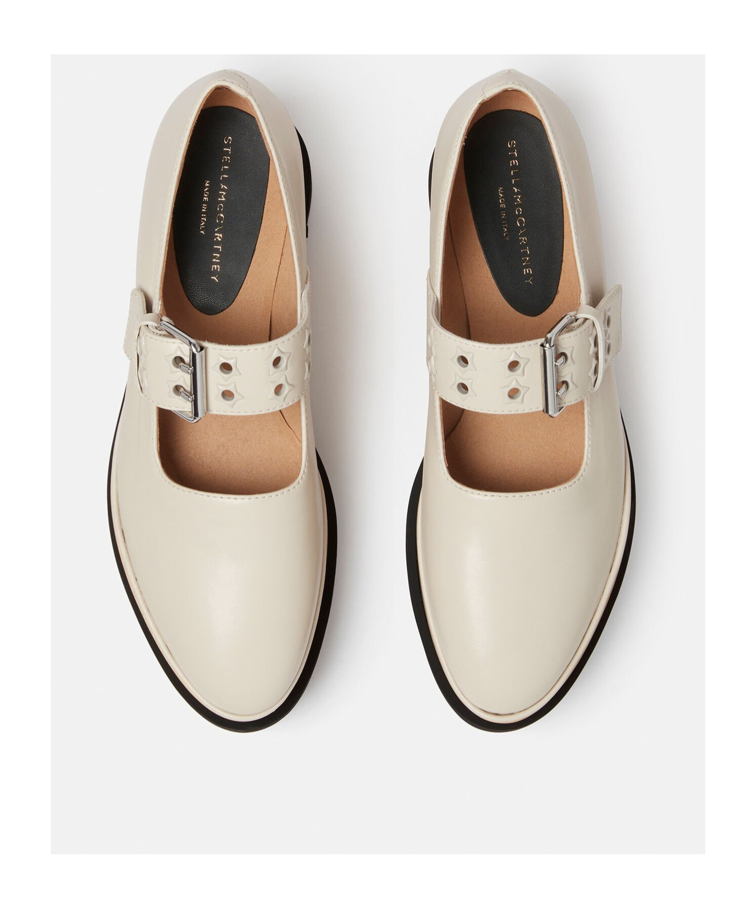 Stella Mccartney Elyse Plateau-schuhe Mit Sternnieten In Nude