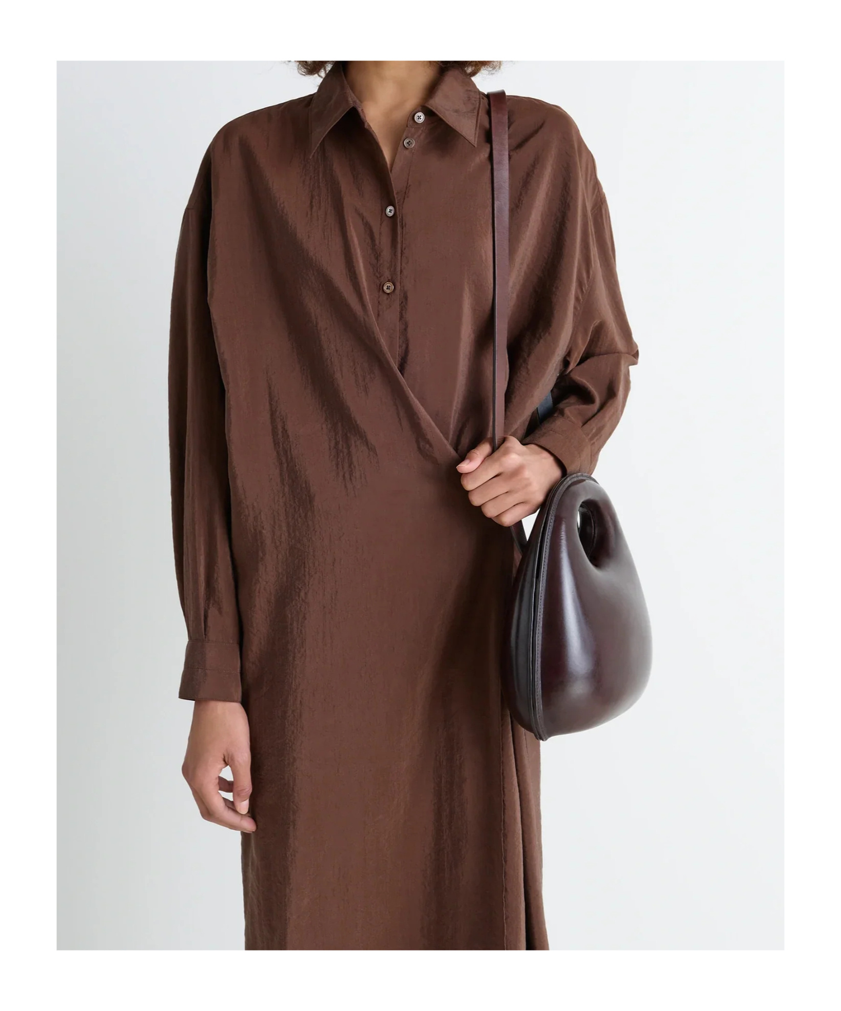 Lemaire Egg Bag In Brown