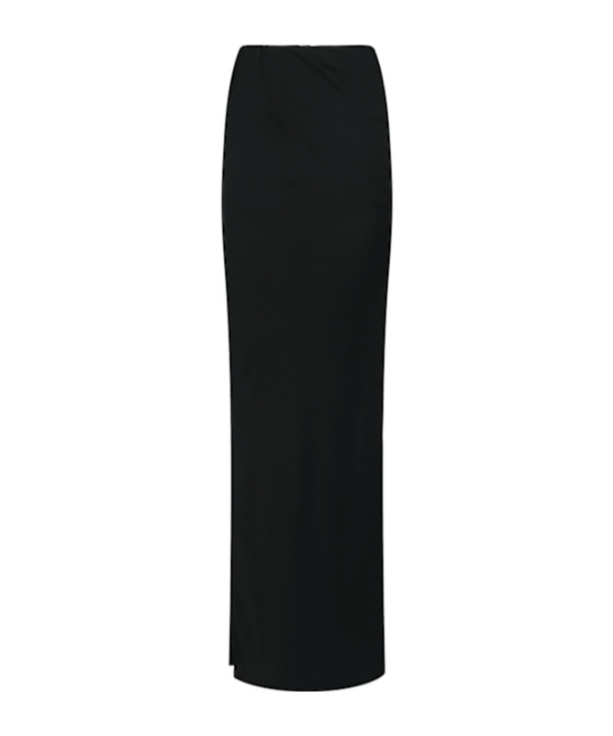 Jacquemus La Jupe Peplo Long Skirt W/ Slit