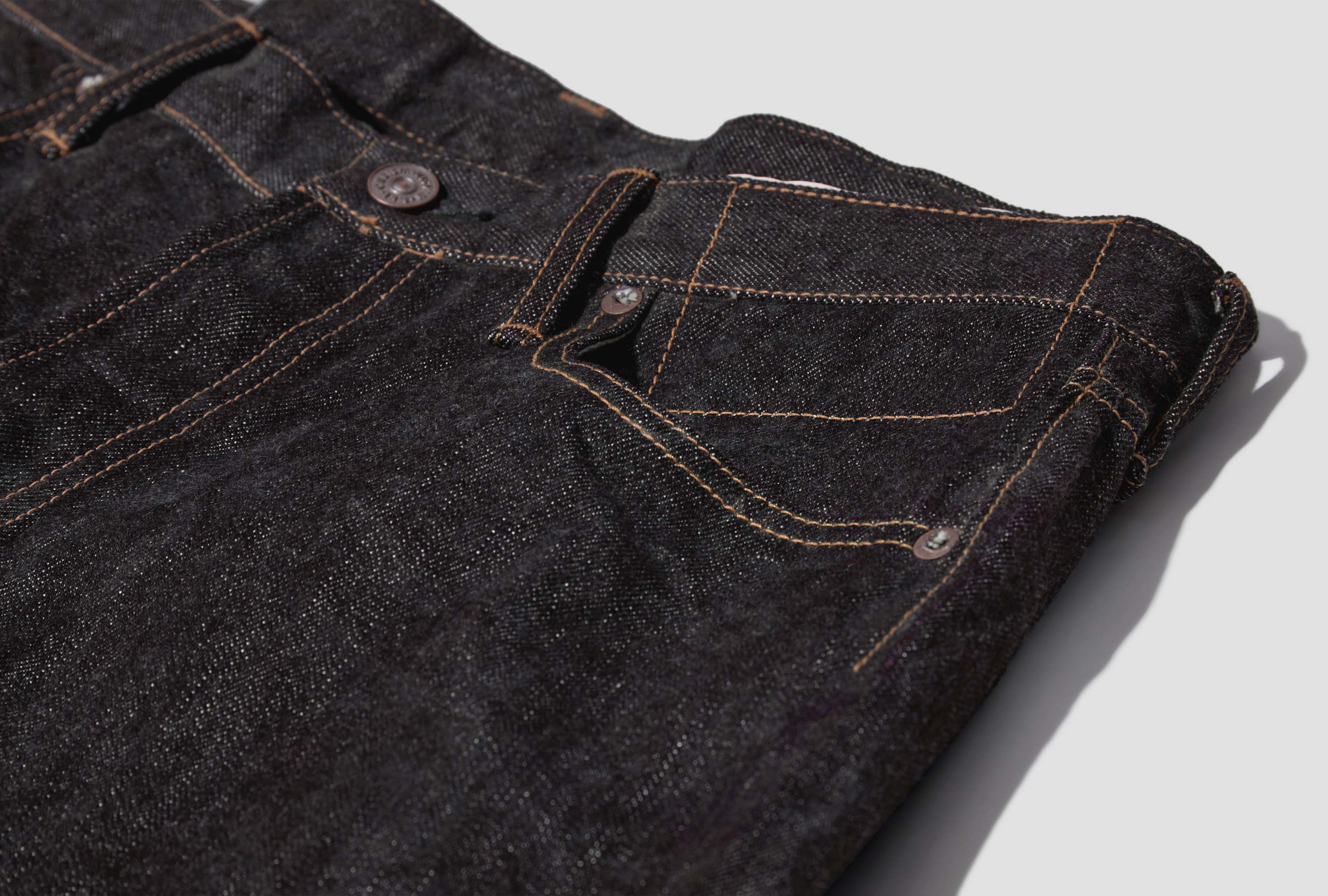 Visvim Waistband Denim Trousers In Black