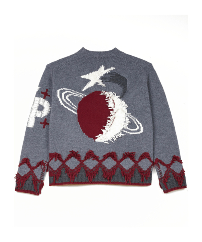 Kenzo Long-sleeved Sweater In Gray