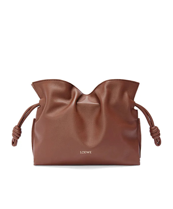 Loewe Mini Puzzle Leather Shoulder Bag In Brown