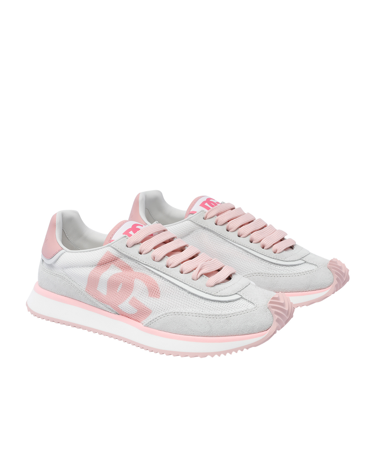 Dolce & Gabbana Canvas And Suede Sneakers In White
