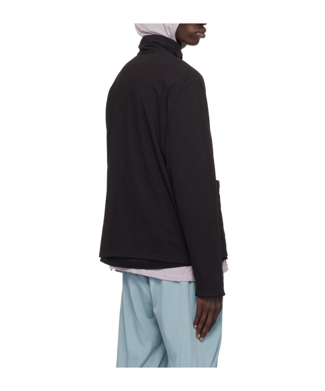 Kiko Kostadinov Levi's X  Asymmetric Stand Collar Jacket In Black