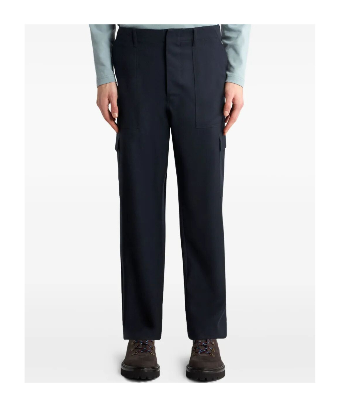 Etro Striped Pattern Wool Trousers In Black