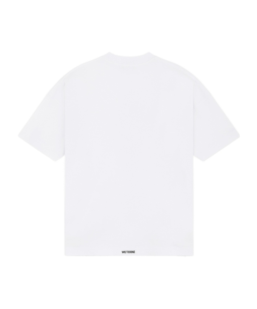 We11 Done Spine Skull Pattern T-shirt In White