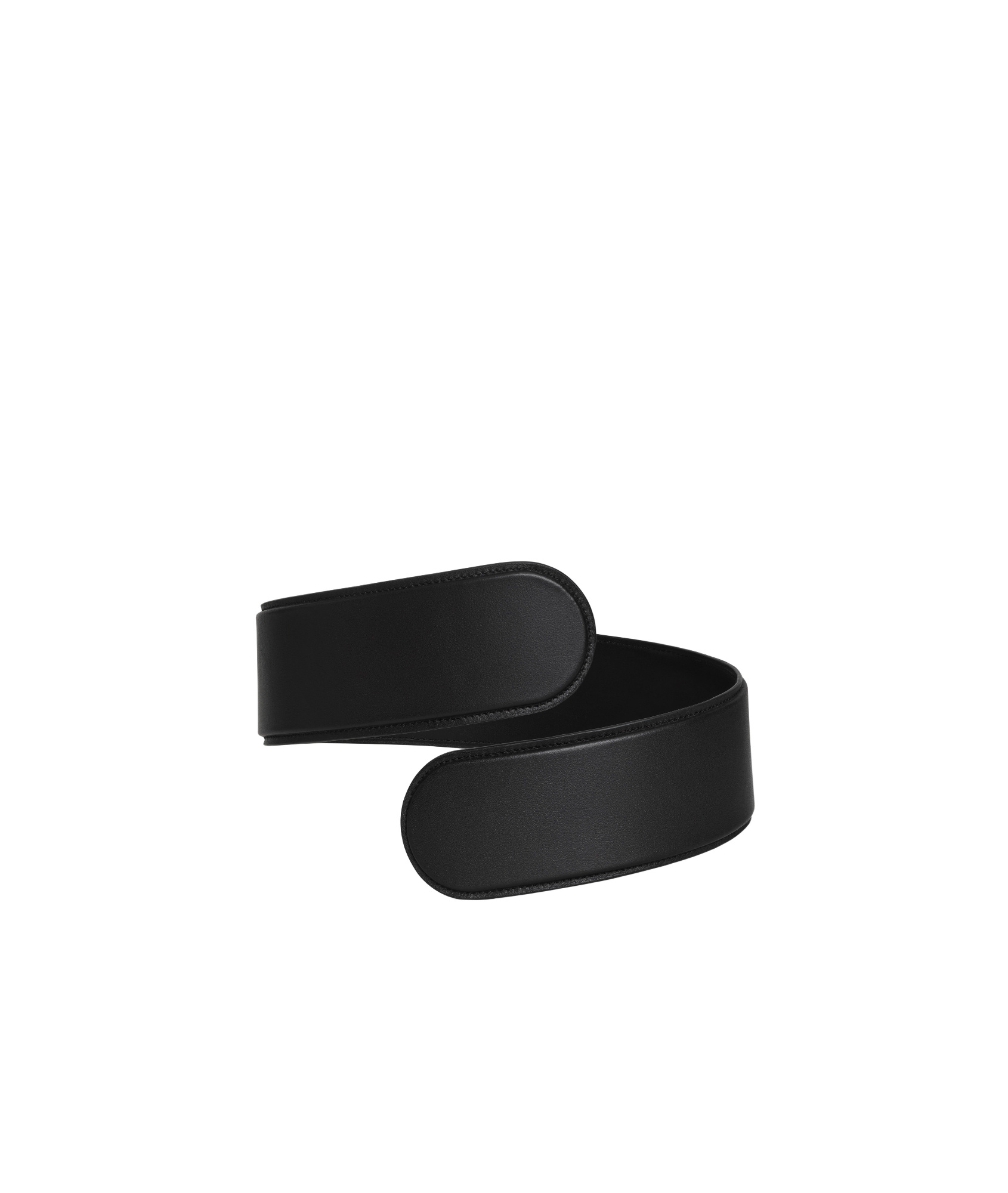 Alaïa Alaia Black Leather Flex Twist Belt Women In Black