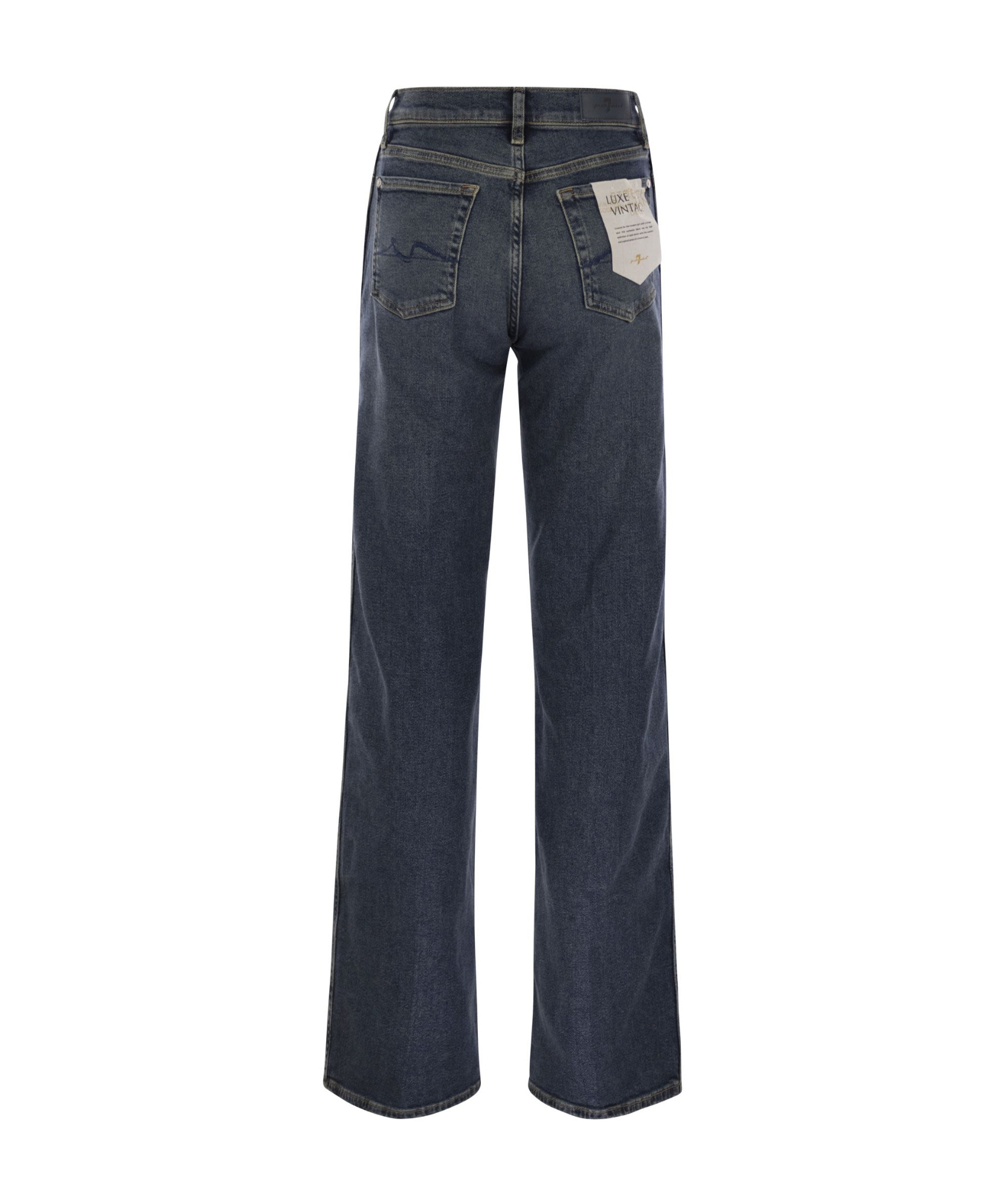 7 For All Mankind High-waist Jeans In Black