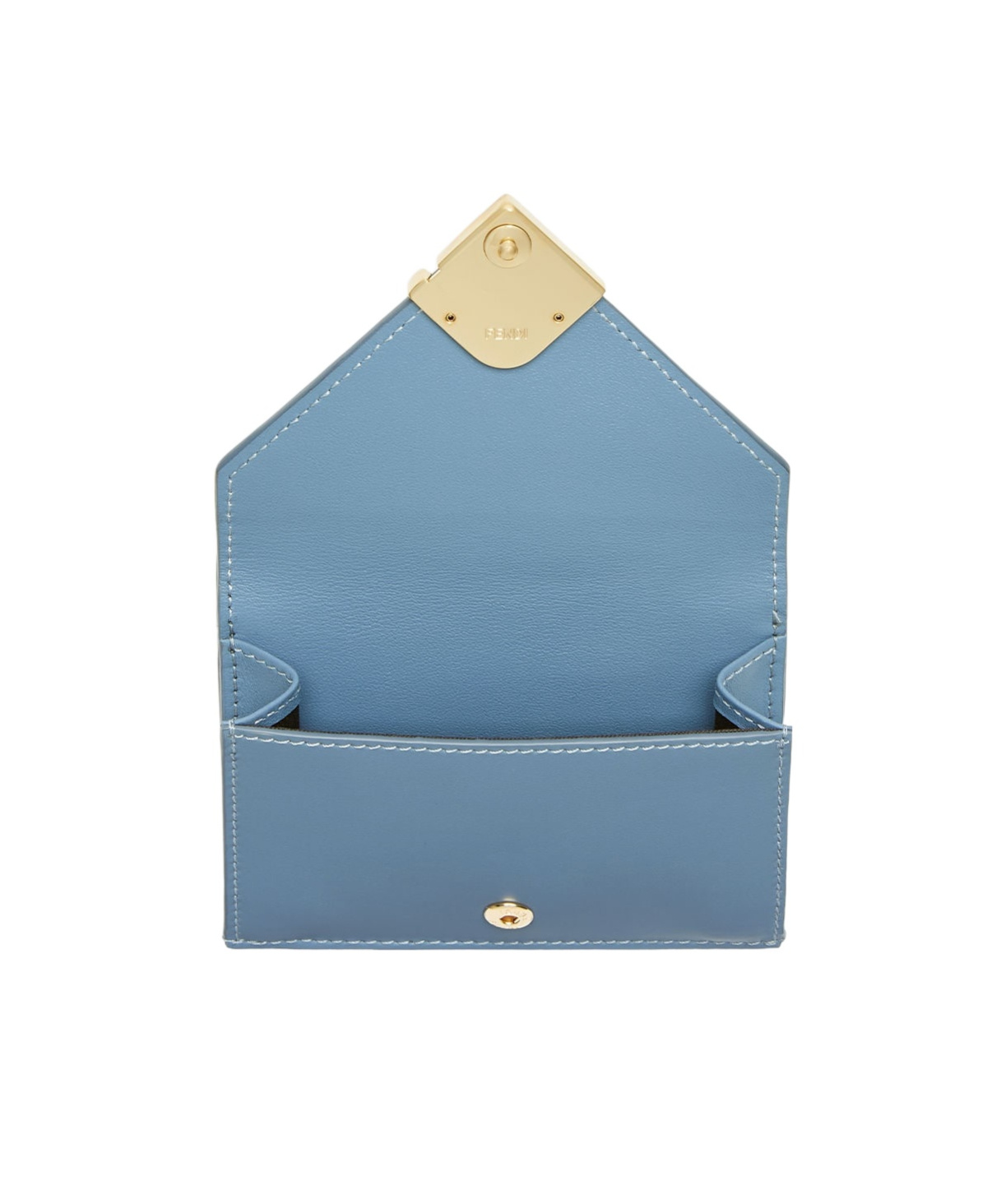 Fendi Ff Diamonds Wallet In Light Blue