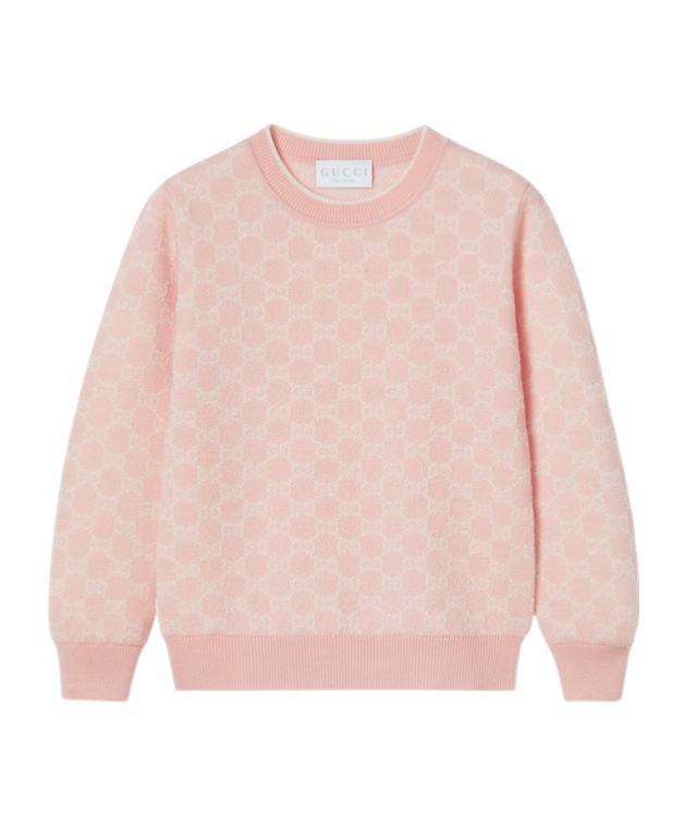 Gucci Gg Wool Jacquard Sweater In Pink