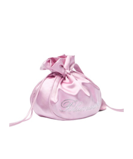 Blumarine Satin Clutch In Pink
