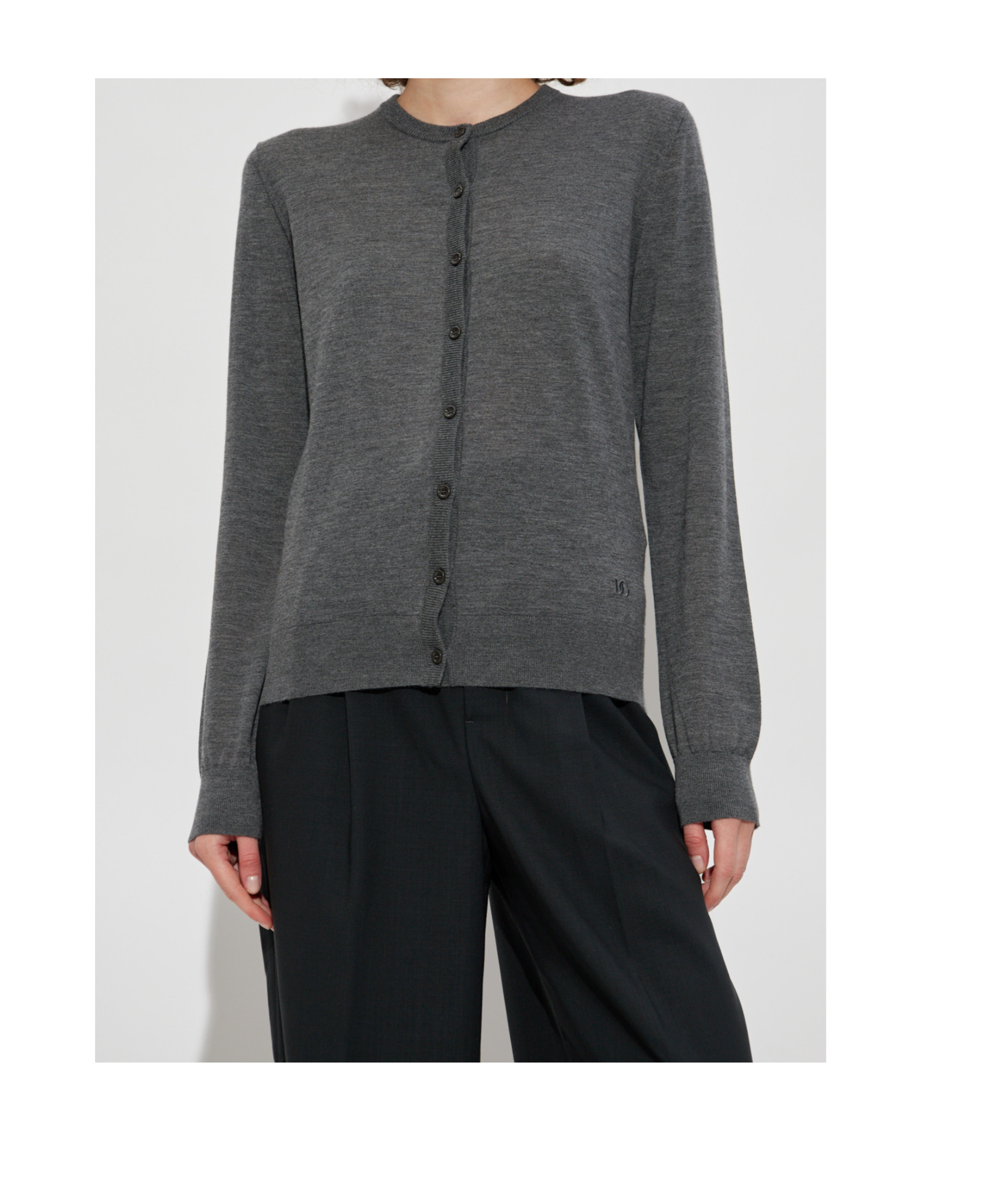 Dolce & Gabbana Button-front Cardigan In Gray