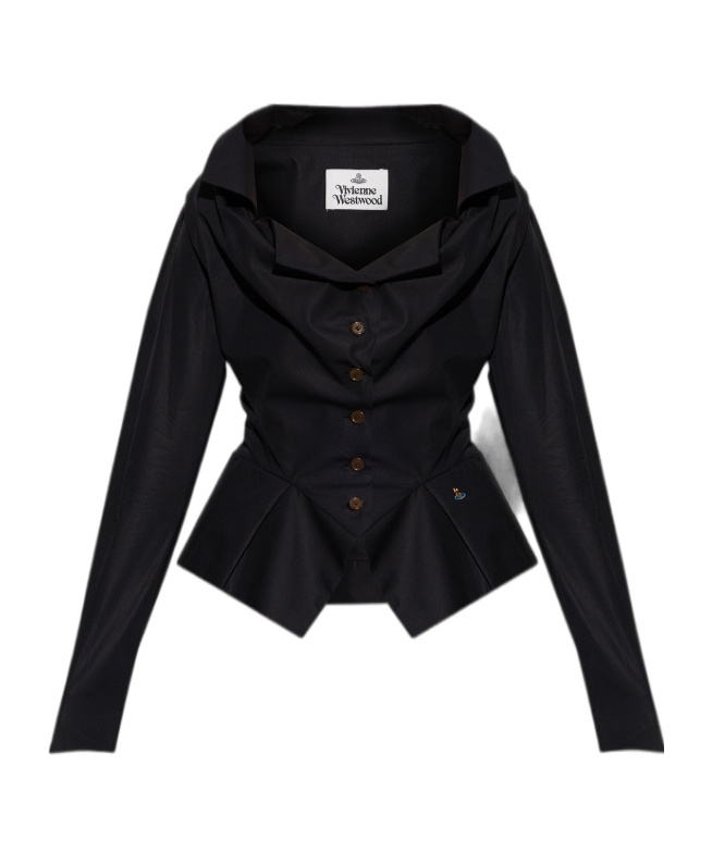 Vivienne Westwood Long-sleeved Shirt In Black