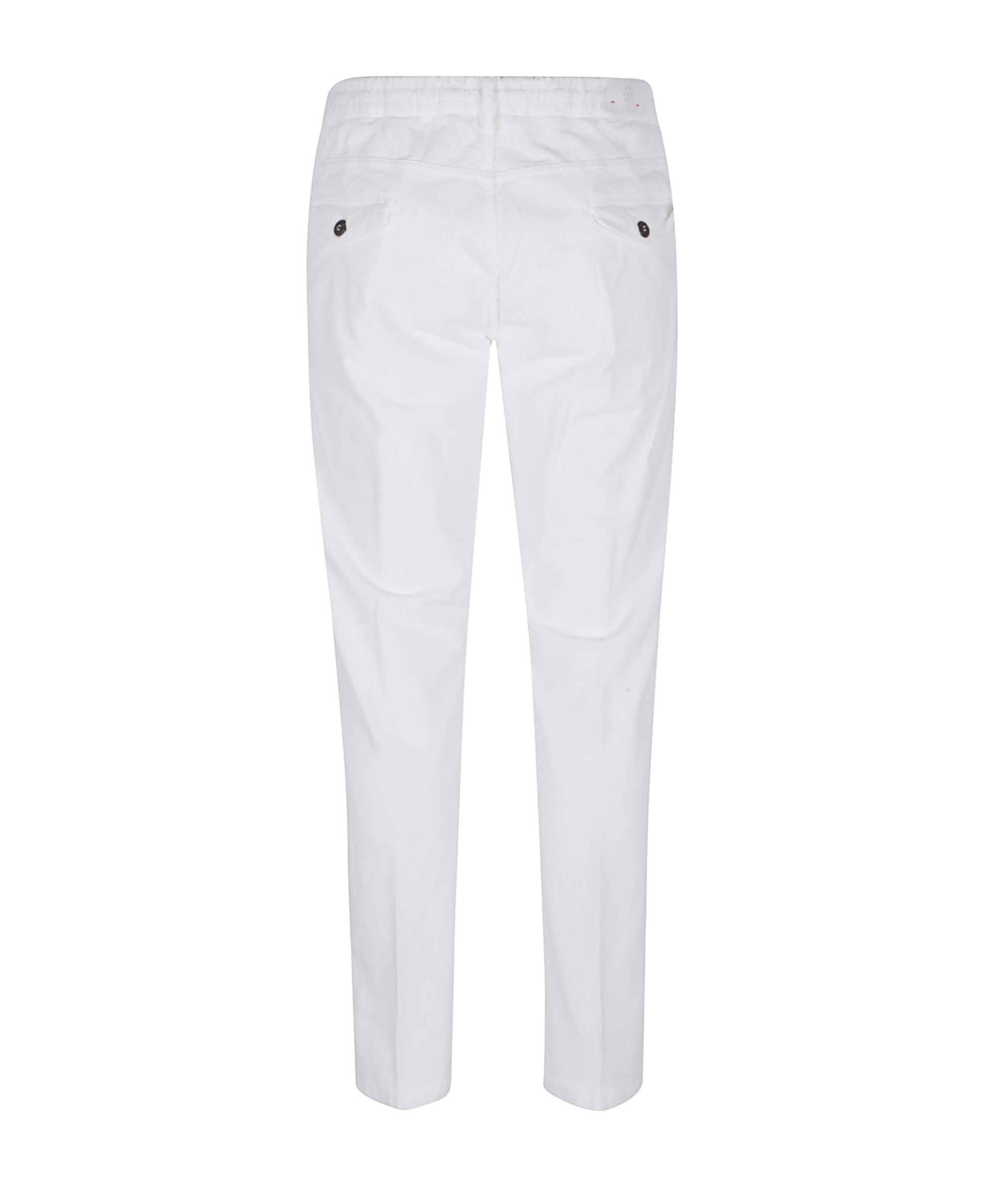 Eleventy Drawstring Waist Casual Pants In White