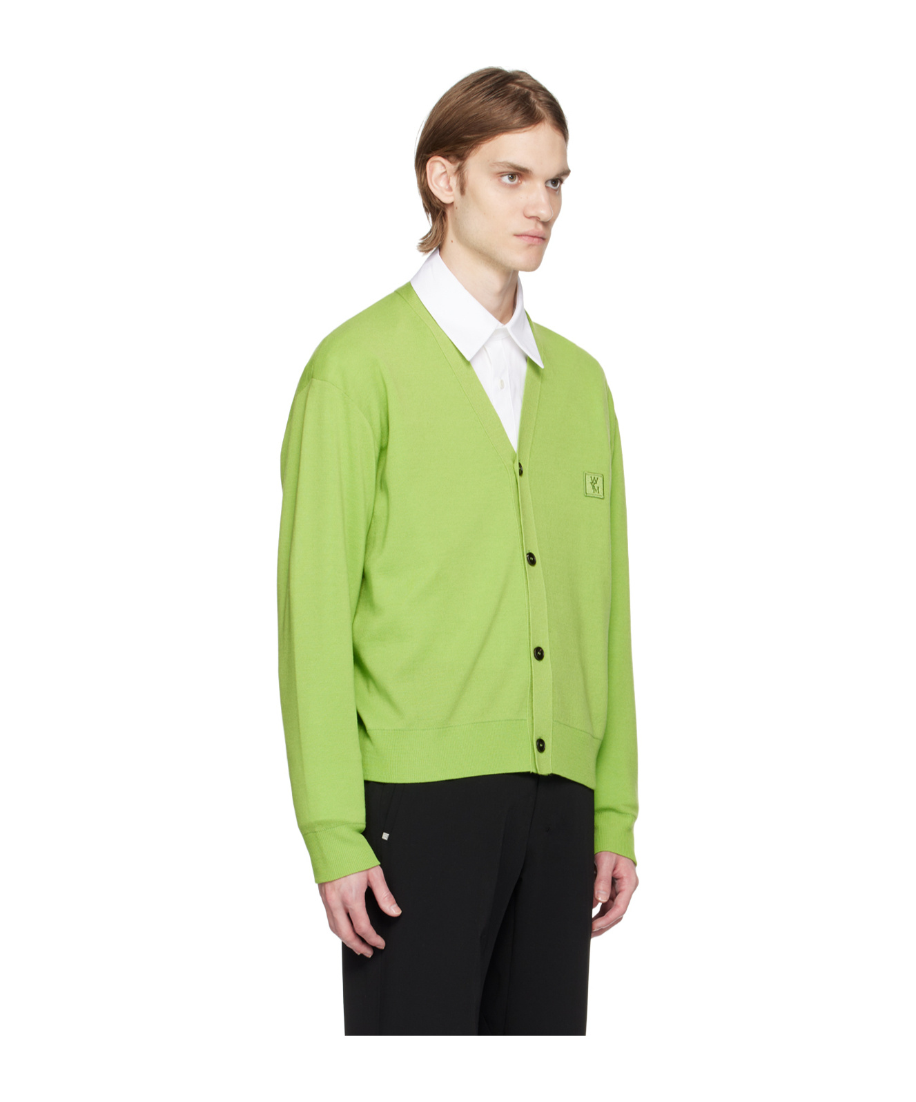 Wooyoungmi Green Embroidered Cardigan In Green