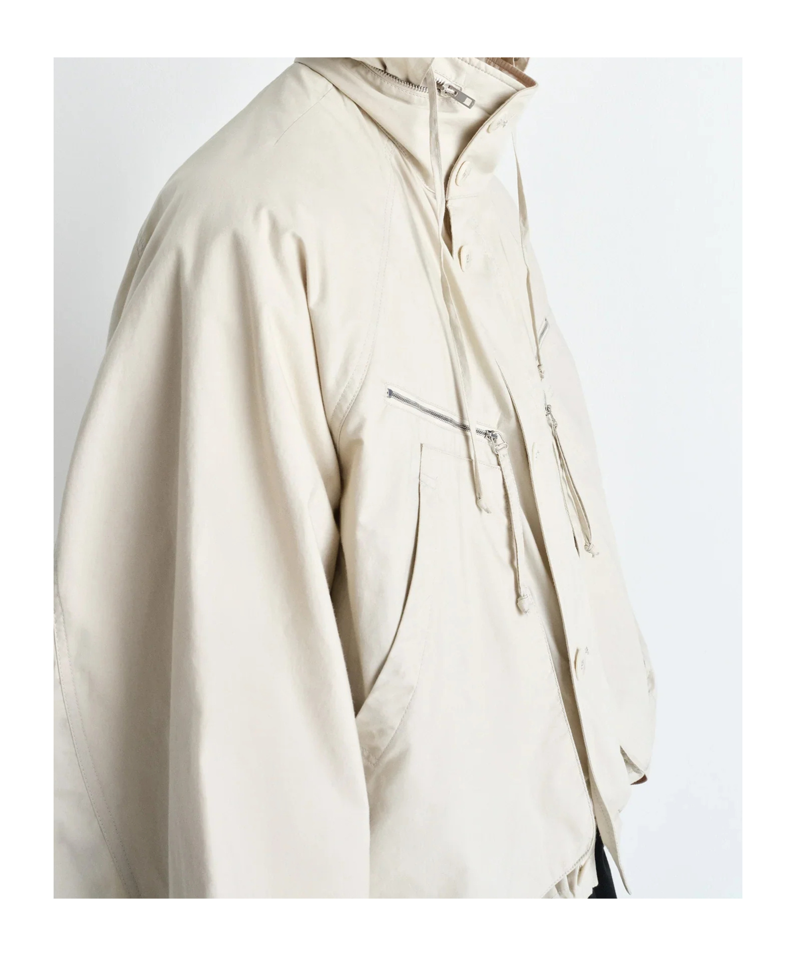 Lemaire Parachute Blouson Jacket Stone Beige In Pattern