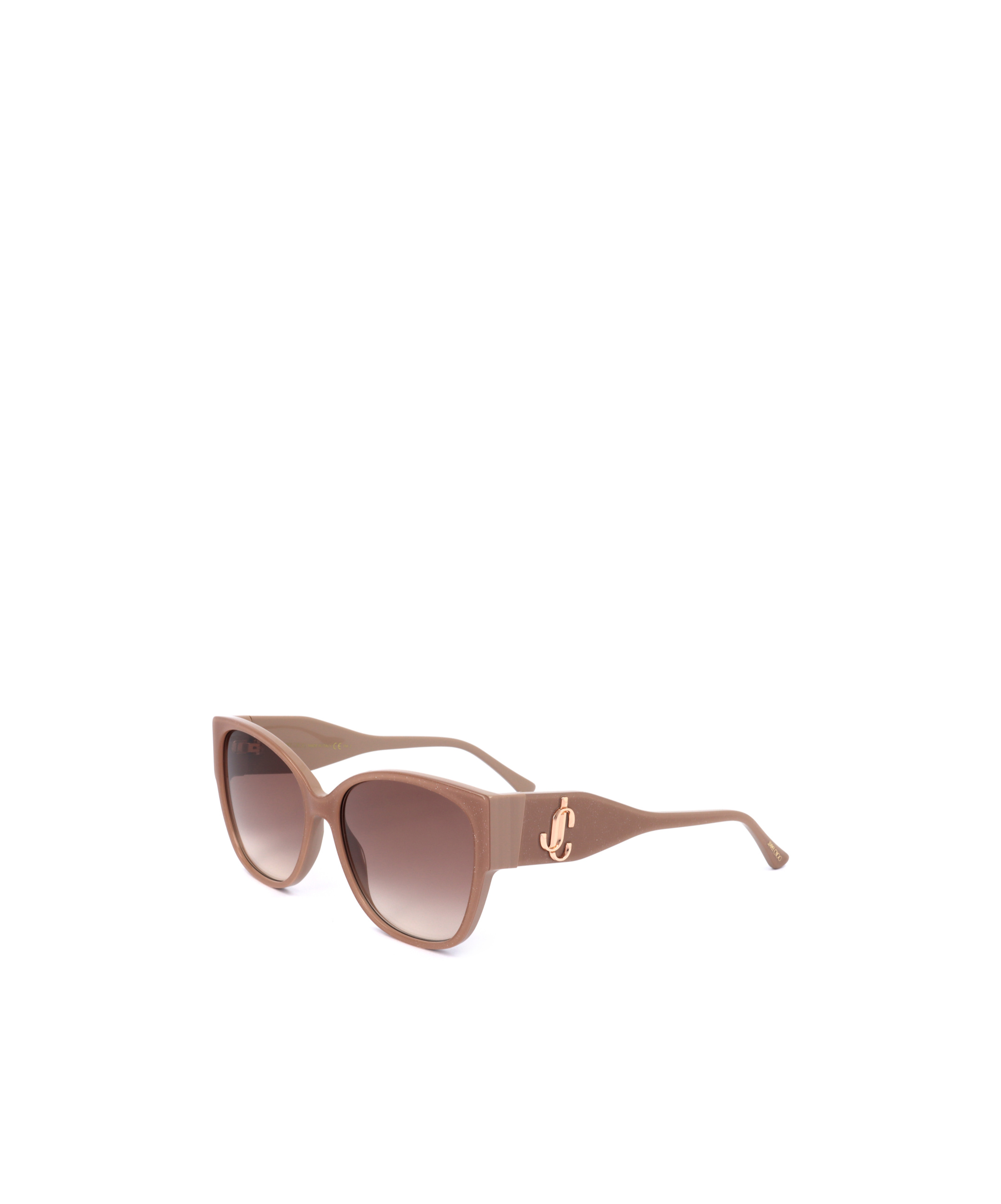 Jimmy Choo Logo Logo Sunglasses In Brown
