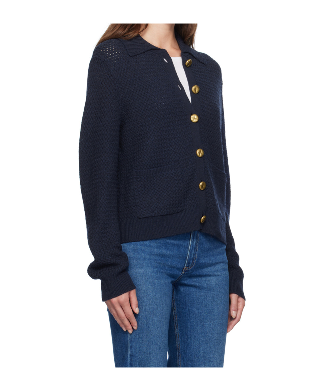 Rag & Bone Jax Button Long-sleeved Knitted Cardigan In Black