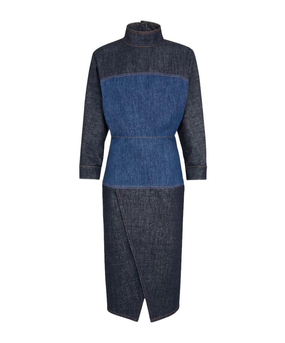 FENDI FENDI POSEIDON DENIM DRESS 