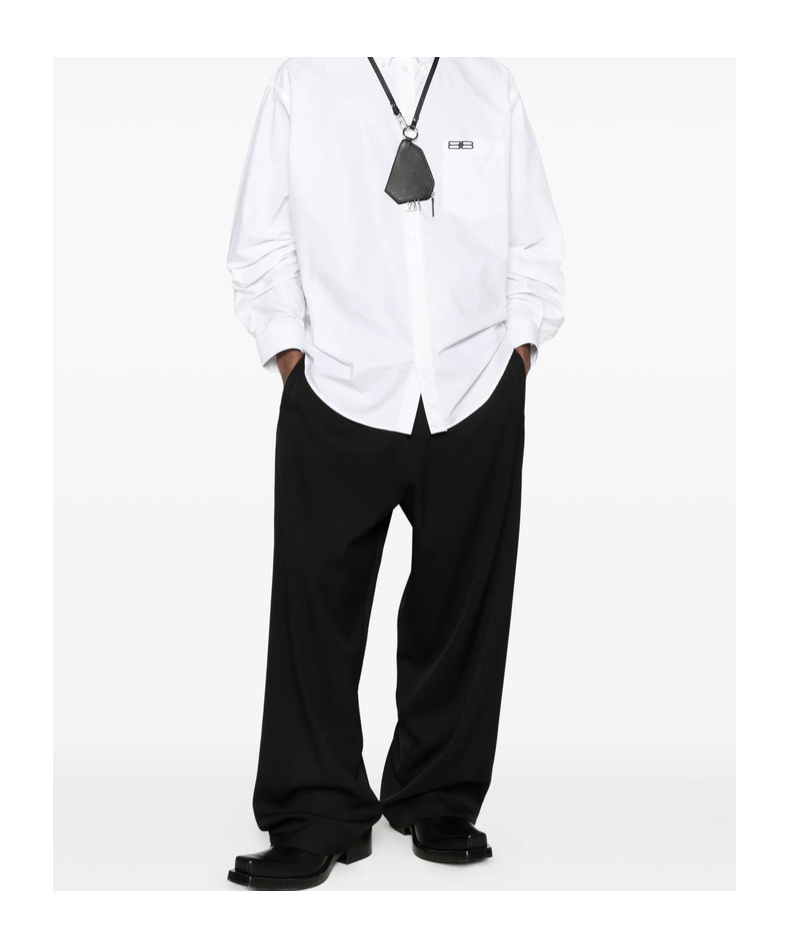Balenciaga Elastic-waist Trousers In Black
