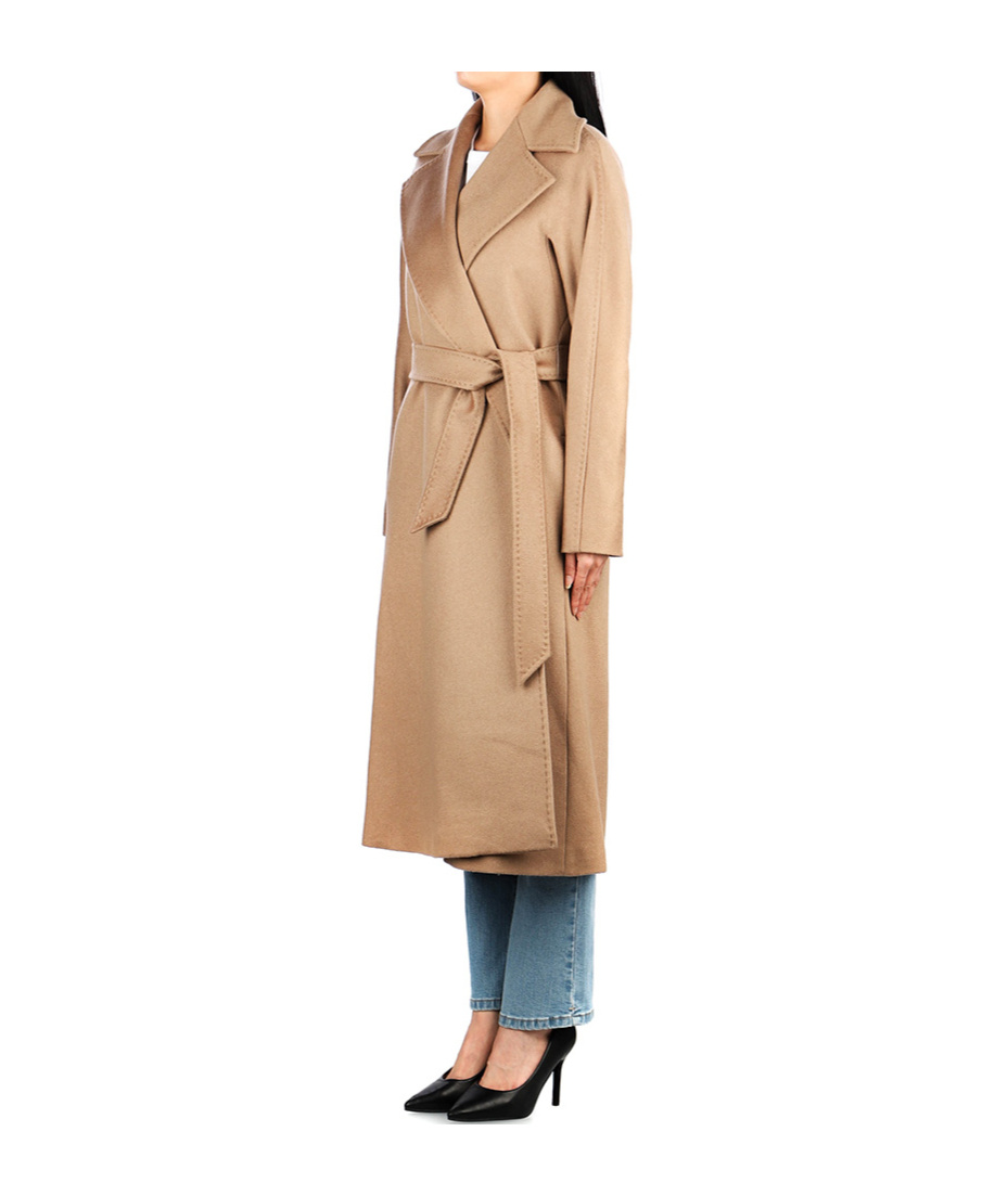 Max Mara Long-sleeved Coat In Brown