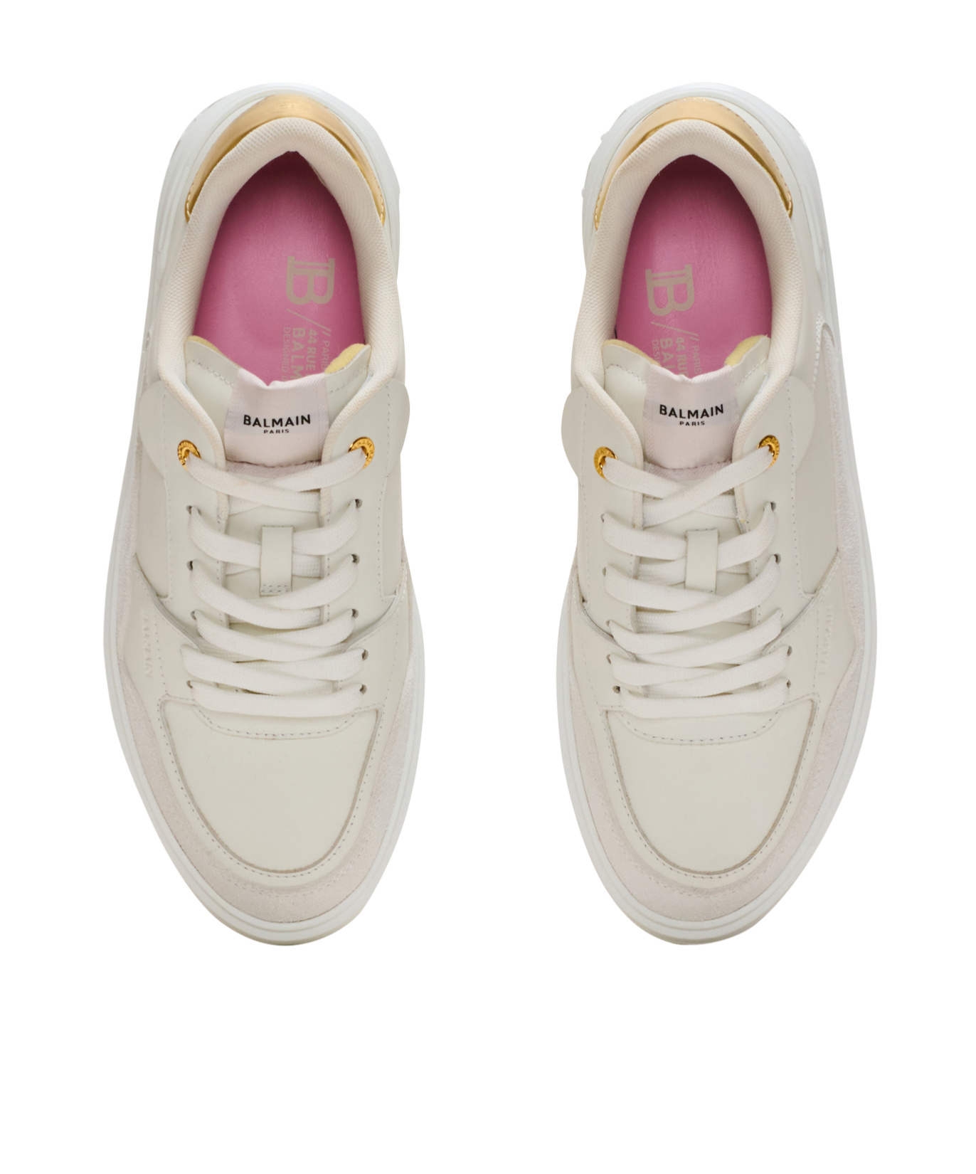 Balmain B-court Flip Leather Sneakers - Women's - Leather In White