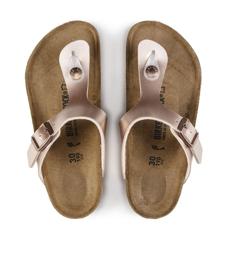 Birkenstock Birko-flor - Electric Metallic Copper In Gold