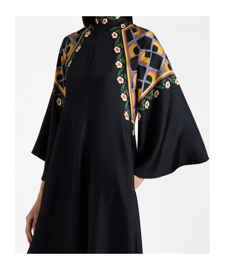 La Doublej Magnifico Silk Dress In Green