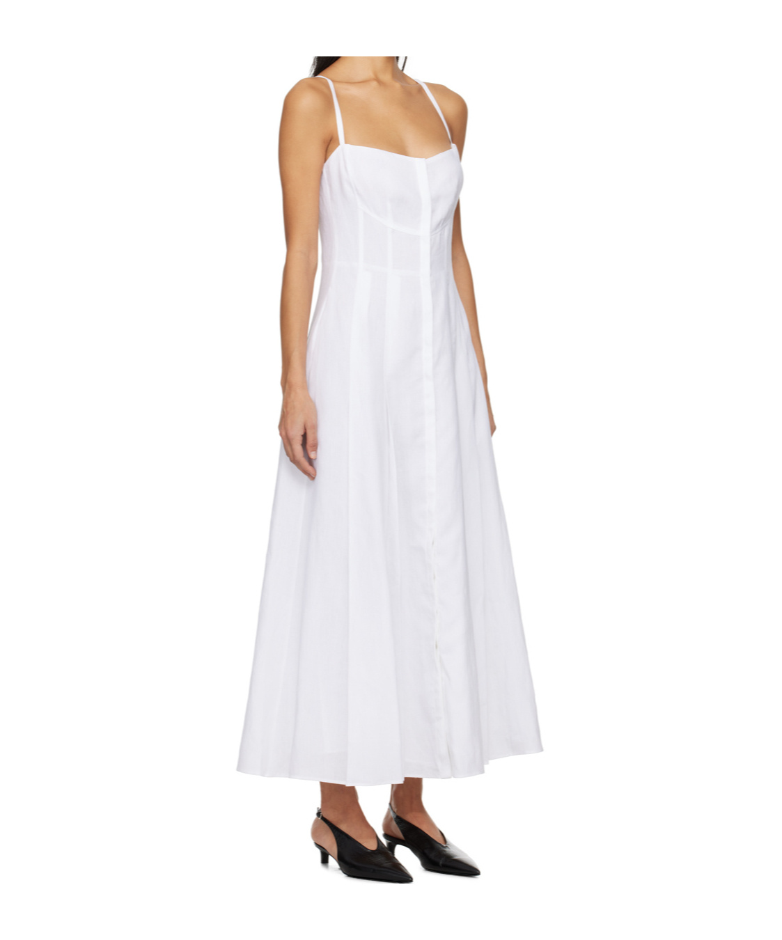 Shop Gabriela Hearst Keely Maxi Dress In White