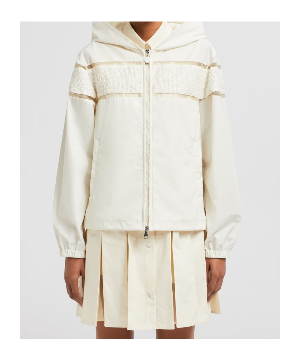 Moncler Clisson Hooded Windbreaker In White