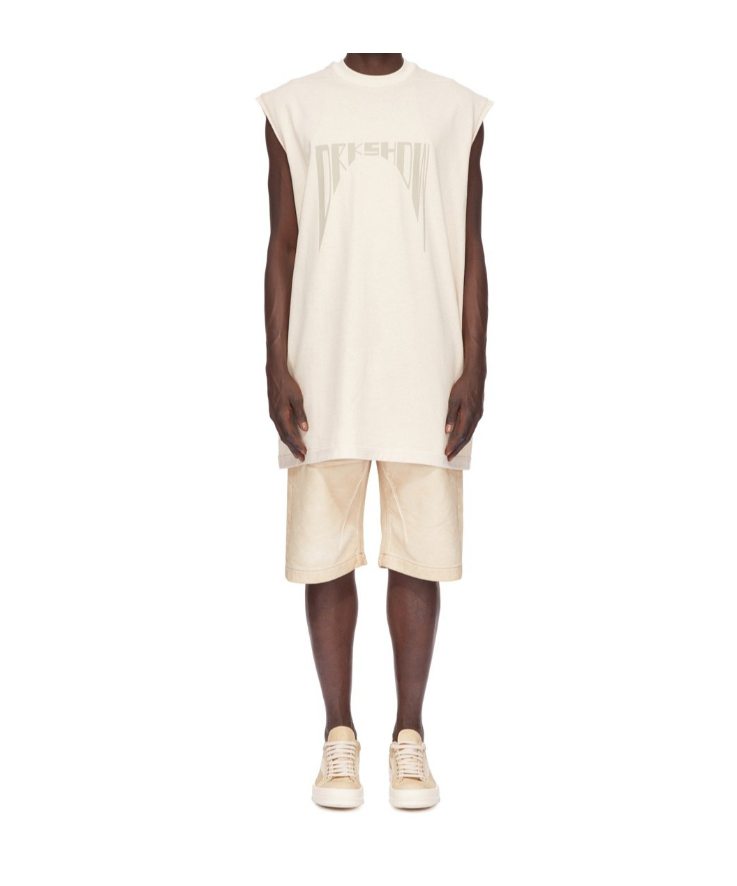 Rick Owens Drkshdw Sleeveless T-shirt In White