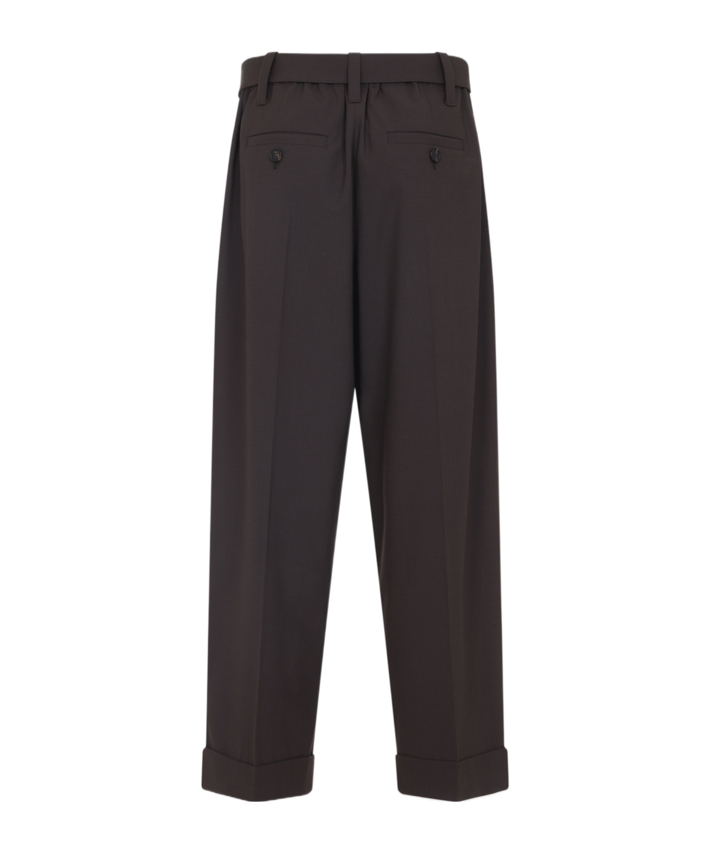 Brunello Cucinelli Belt Loops Slacks In Black