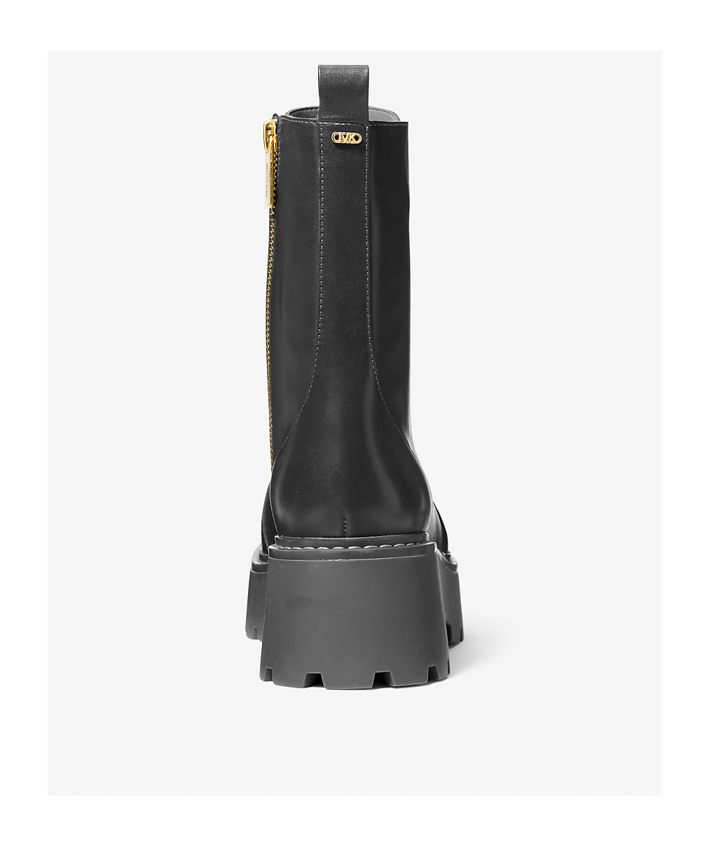 Michael Kors Black Leather Blake Ankle Boots In Black