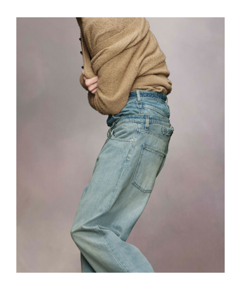 Maison Margiela Melange Cappuccino Wool Blend Cardigan In Green