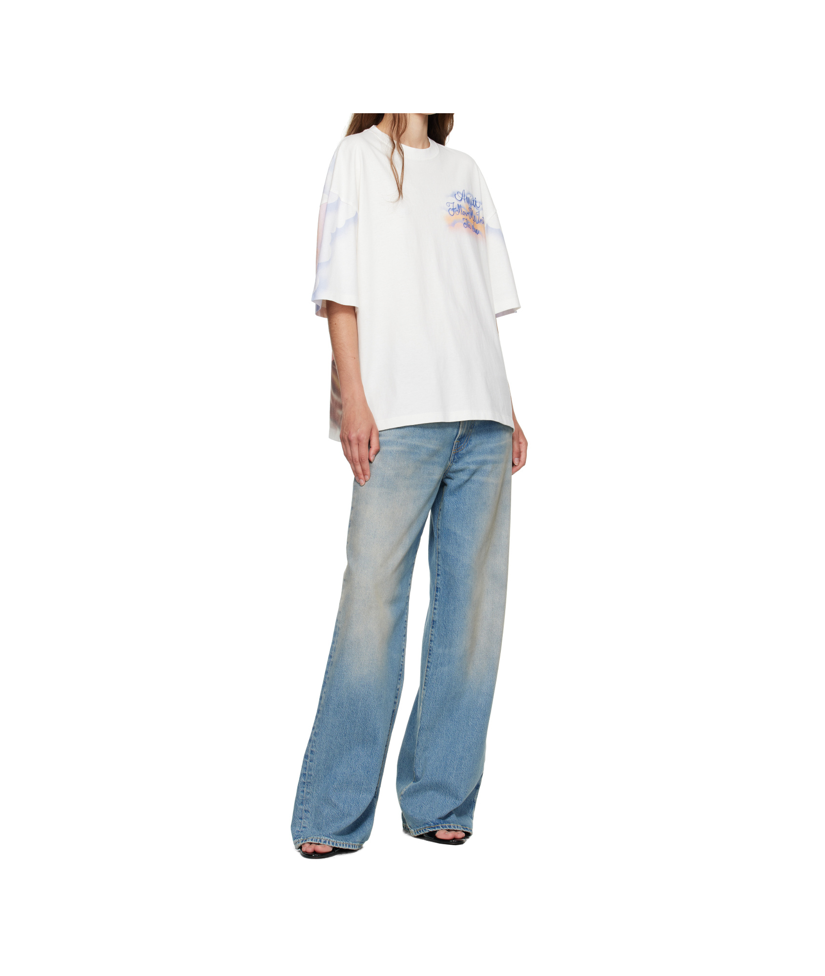 Amiri Off-white 'follow Me' Oversized T-shirt In White