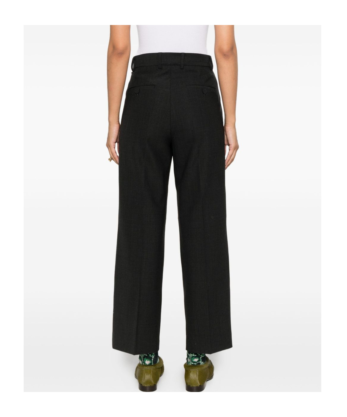 Plan C Front-pockets Trousers In Black