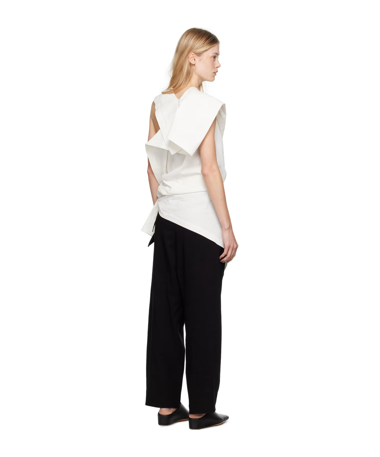 Issey Miyake Enclothe Blouse In White