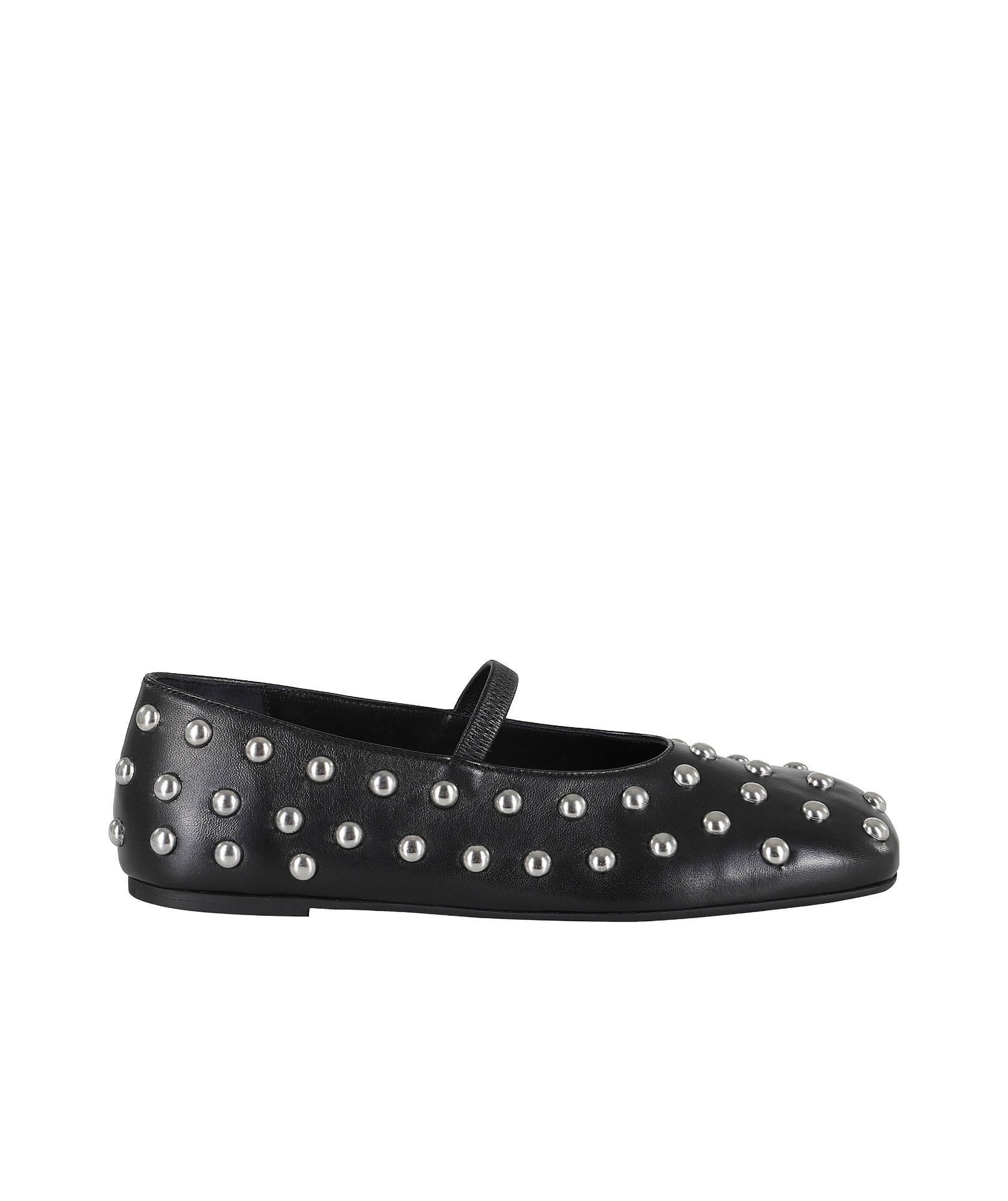 Erika Cavallini Square-toed Ballet Shoes In Black